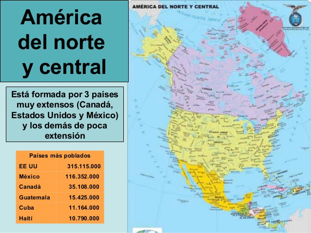 Mapa de America del Norte - Mapa Físico, Geográfico, Político