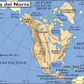 Mapa fisico de America del norte