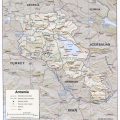 Mapa fisico de Armenia