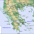 Mapa fisico de Grecia antigua