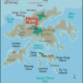 Mapa fisico de Hong Kong