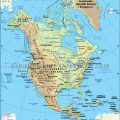 Mapa geografico de America del norte