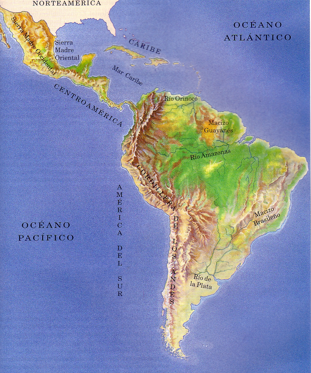 Mapa De Am rica Latina Mapa F sico Geogr fico Pol tico Tur stico Y 