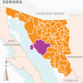 Mapa geografico de Hermosillo