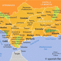 Mapa politico de Andalucia