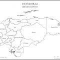 Mapa politico de Honduras para colorear