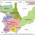 Mapa politico de Huanuco