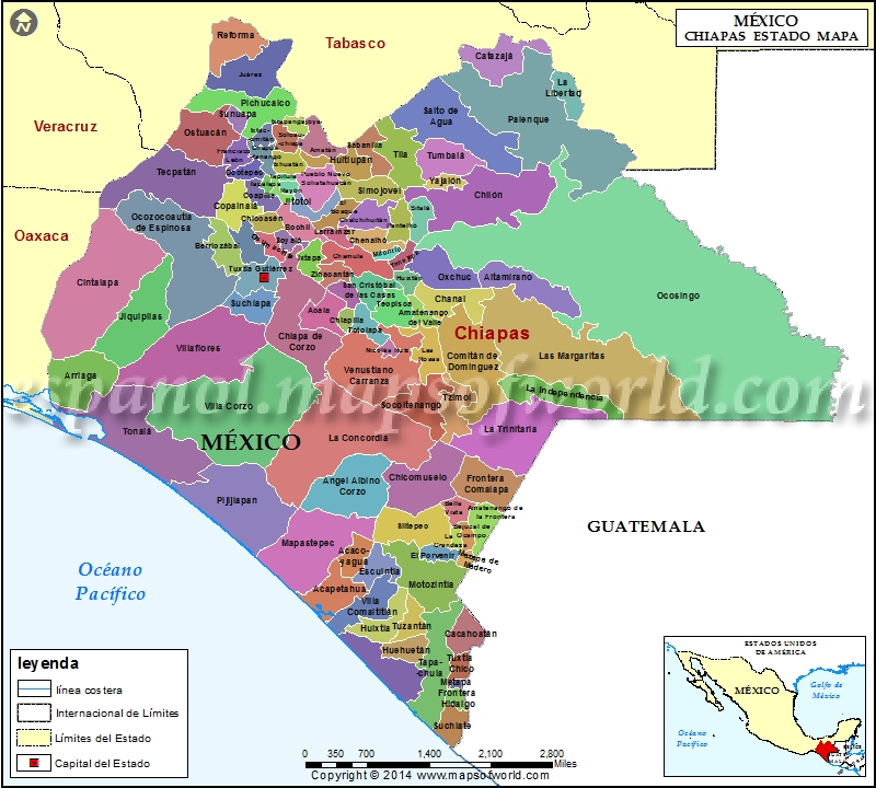 Mapa de Chiapas Mapa Físico, Geográfico, Político, turístico y Temático. Mapa de Chiapas Mapa Físico, Geográfico, Político, turístico y Temático.