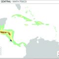 Mapa topográfico de Centroamerica