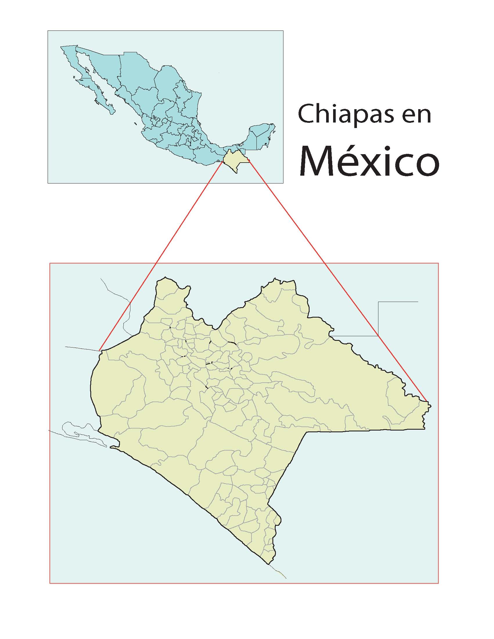 Mapa de Chiapas Mapa Físico, Geográfico, Político, turístico y Temático. Mapa de Chiapas Mapa Físico, Geográfico, Político, turístico y Temático.
