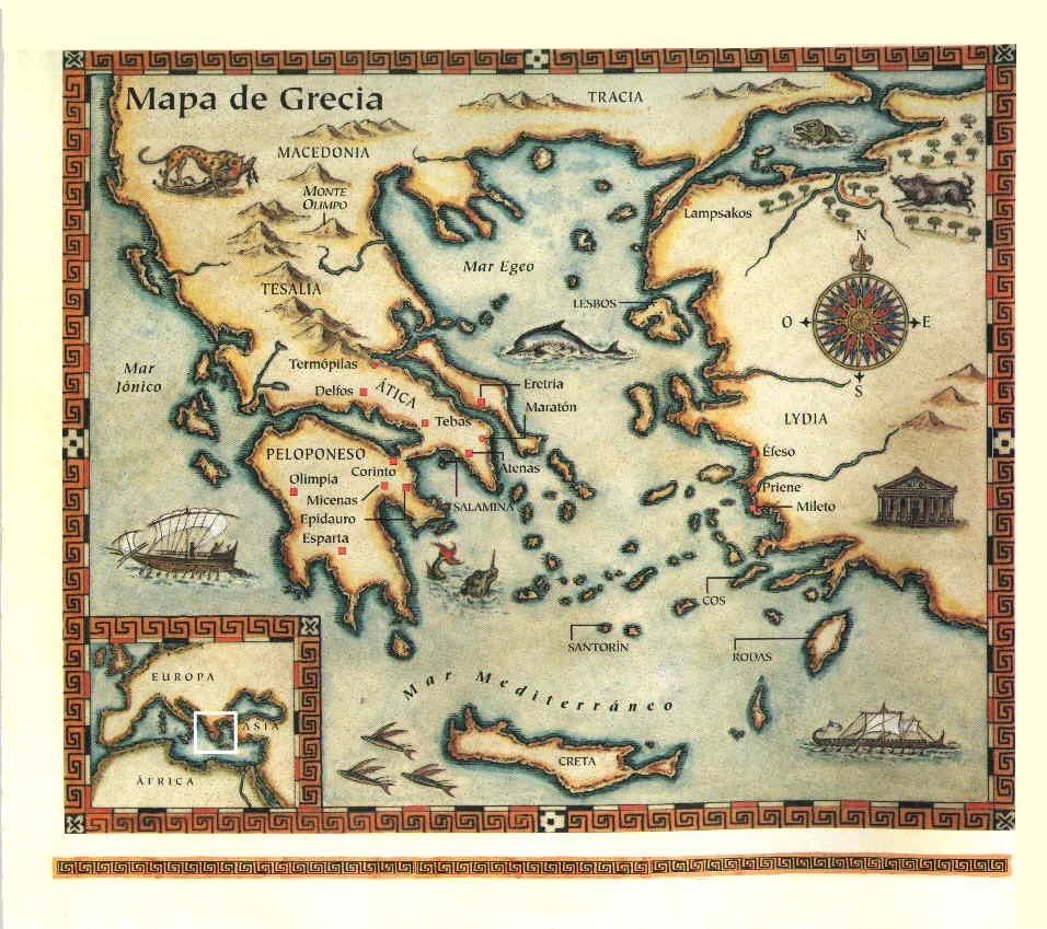 Mapa De Grecia Antigua Mapa F sico Geogr fico Pol tico Tur stico Y 