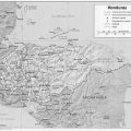 mapa fisico de Honduras para colorear