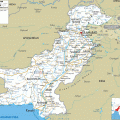 mapa fisico de pakistan
