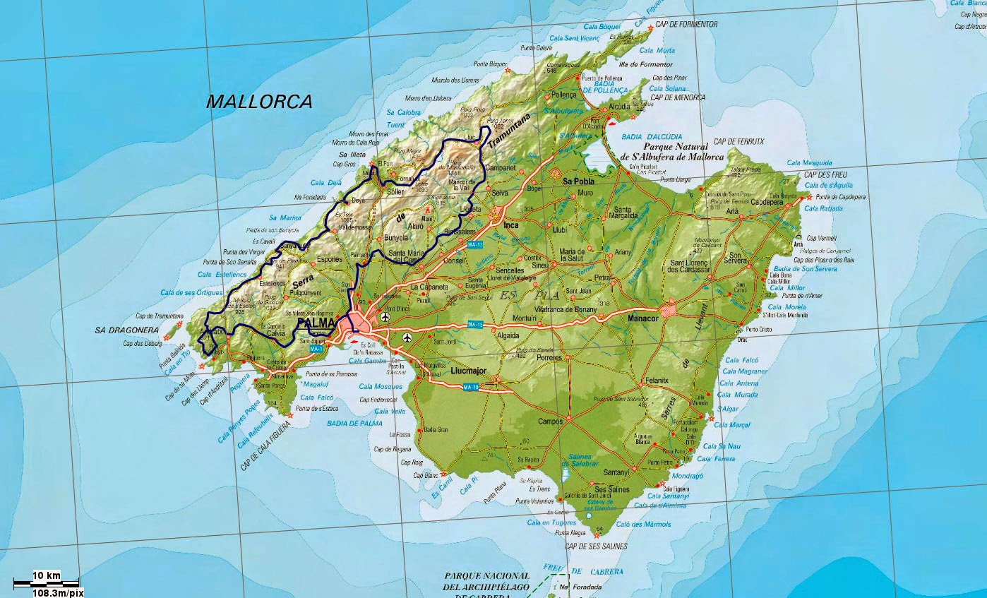 Mapa De Mallorca Mapa F sico Geogr fico Pol tico Tur stico Y Tem tico 