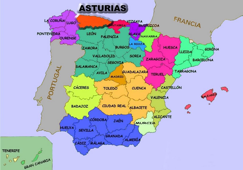 Mapa De Asturias Mapa F sico Geogr fico Pol tico Tur stico Y Tem tico 
