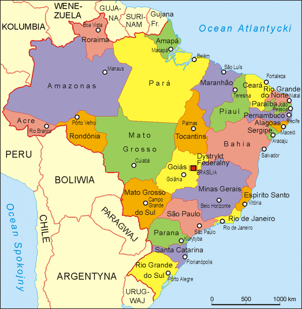 Mapa Politico De Brasil 