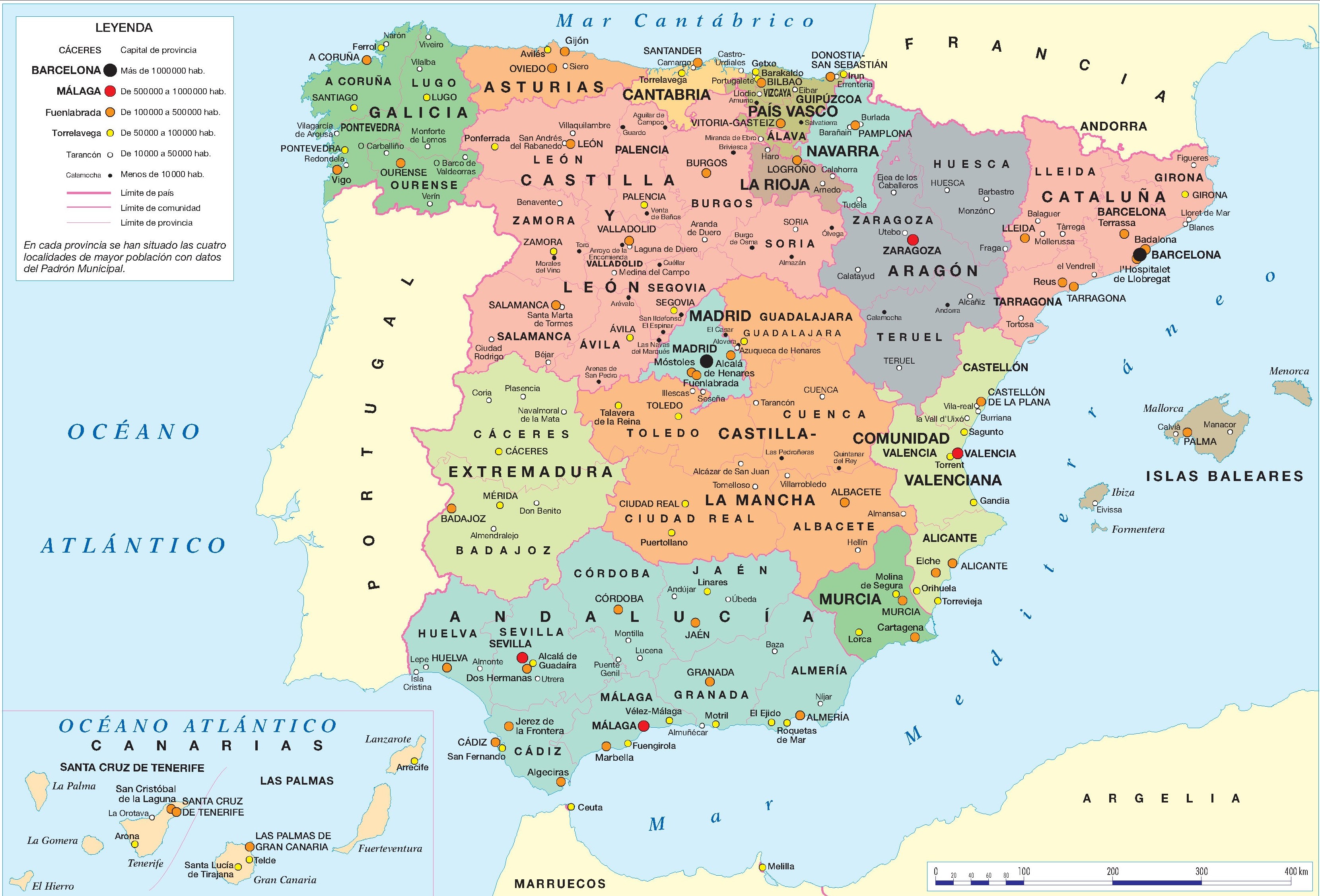 Mapa De España Mapa Físico Geográfico Político Turístico Y Temático