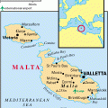 mapa politico de malta