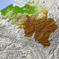 mapa topografico de belgica